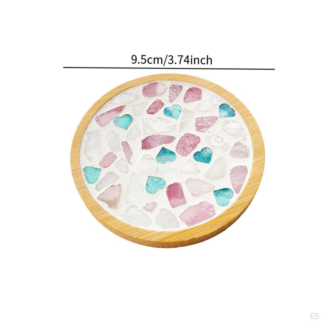 4 Pieces DIY Mosaic Coaster Handmade Craft for Playdates School Art Projects sunflower