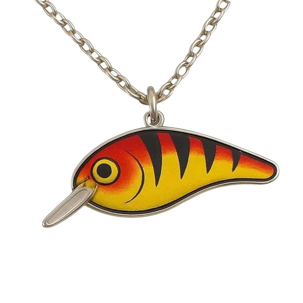 Fish Shape Pendant 2D Flat Acrylic Christmas Necklace
