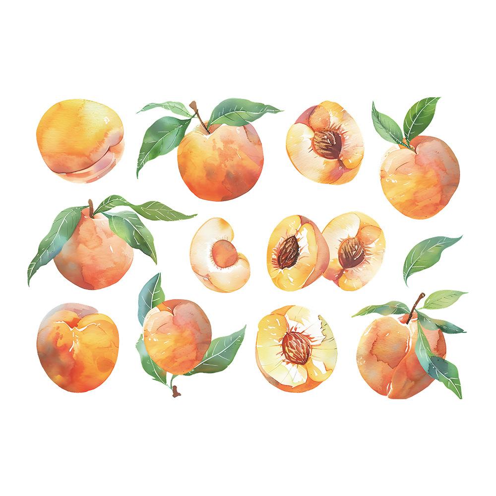 

Creative Painted Peach Self Adhesive Sticker for Kitchen Fridge Wall Decor 40x60CM разноцветный