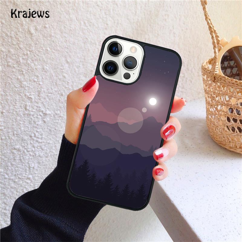 Sky Minimal Forest Coque Soft Phone Case For iPhone 14 XR X XS Max 5S 6S 7 8 Plus SE 2020 11 12 13 Pro Max Mini Phone Cover