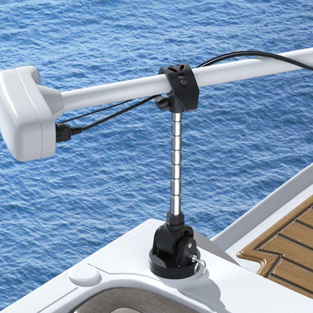 Electric Steer Trolling Motor Stabilizer Reduces Bounce Installation Base Watercraft Installation