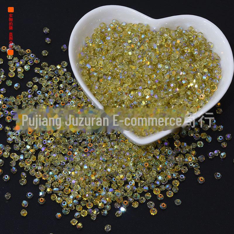 

3 мм хрустальные стеклянные острые бусины - DIY ювелирные аксессуары 3mm Beads AB (100 pieces per pack)