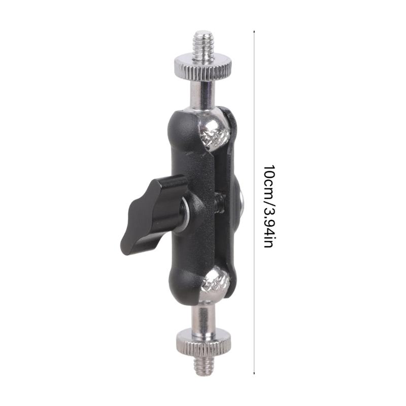 Double 1/4 Screw Universal Adjustable Mount With 360Swivel Ball Head Bracket For Display Monitor Bike Phone Holder