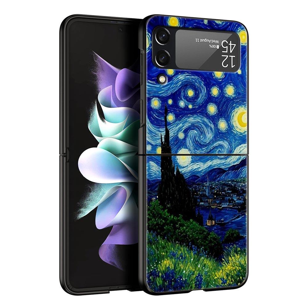 Handyhülle für Samsung Galaxy Z Flip 3 4 5 6 7 Faltbar Für Samsung Z Flip4 Flip5 PC Hartschale Claude Monet Garten Malerei Kunst