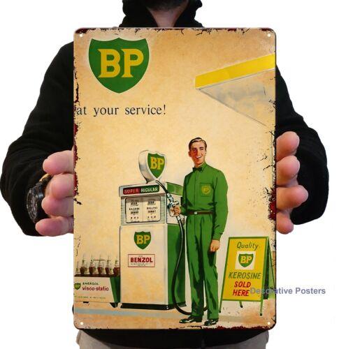 Vintage Car Gas Station Garage Wall Metal PosterTin Plate Sign size20x30cm aluminum 20x30cm(7.8x11.8inch)