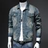 Giacca Trendy da Uomo Europea e Americana 2024 Autunno/Inverno Edizione Vintage Moda Casual Giacca da Cowboy