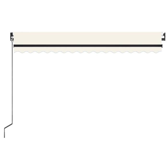 Exclusive House - Manual Retractable Awning with LED 450x350 Cm Cream