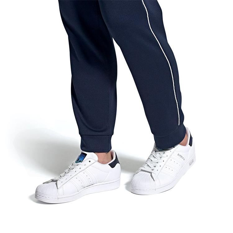 Adidas Originals Superstar Comfortable Daily Low-Top Sneakers Unisex Sneakers Deep-Blue White FY1317