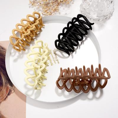 Koreanische Neutral Kaffee Große Klaue Clips für Dickes Haar Zubehör Frauen Kopfschmuck Ins Mode Kunststoff Fang Krabben Haarnadeln Geschenke