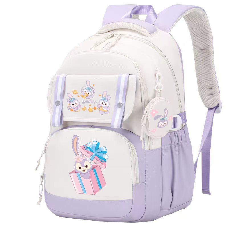 Campus Versatile Student School Bag Sweet Small Fresh Printed Backpack Macaron Color