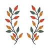 Metal Wrought Iron Leaf Wall Decoration, Vine Olive Branch And Leaf Wall, Living Room Outdoor Decoration Botanical Pattern Home Decoration Plaque