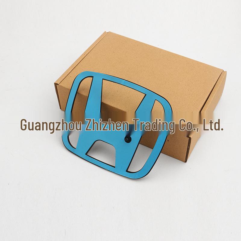 Honda Civic Gen 11 Black Warrior Grille, Tail Emblem, Steering Wheel & Rear Emblem Stickers.