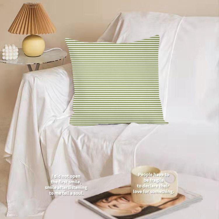 Nordisch Schlicht Grün Klein Frisch Floral Modern Schlicht Kissen Sofa Wohnzimmer Modell Wildleder Lendenkissenbezug Kissen