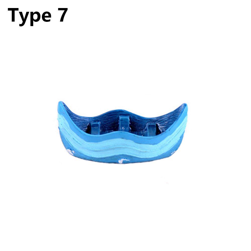 Garden Ornament Micro Landscape Artificial Paddle Home Decorations Boat Figurine Miniature Ship