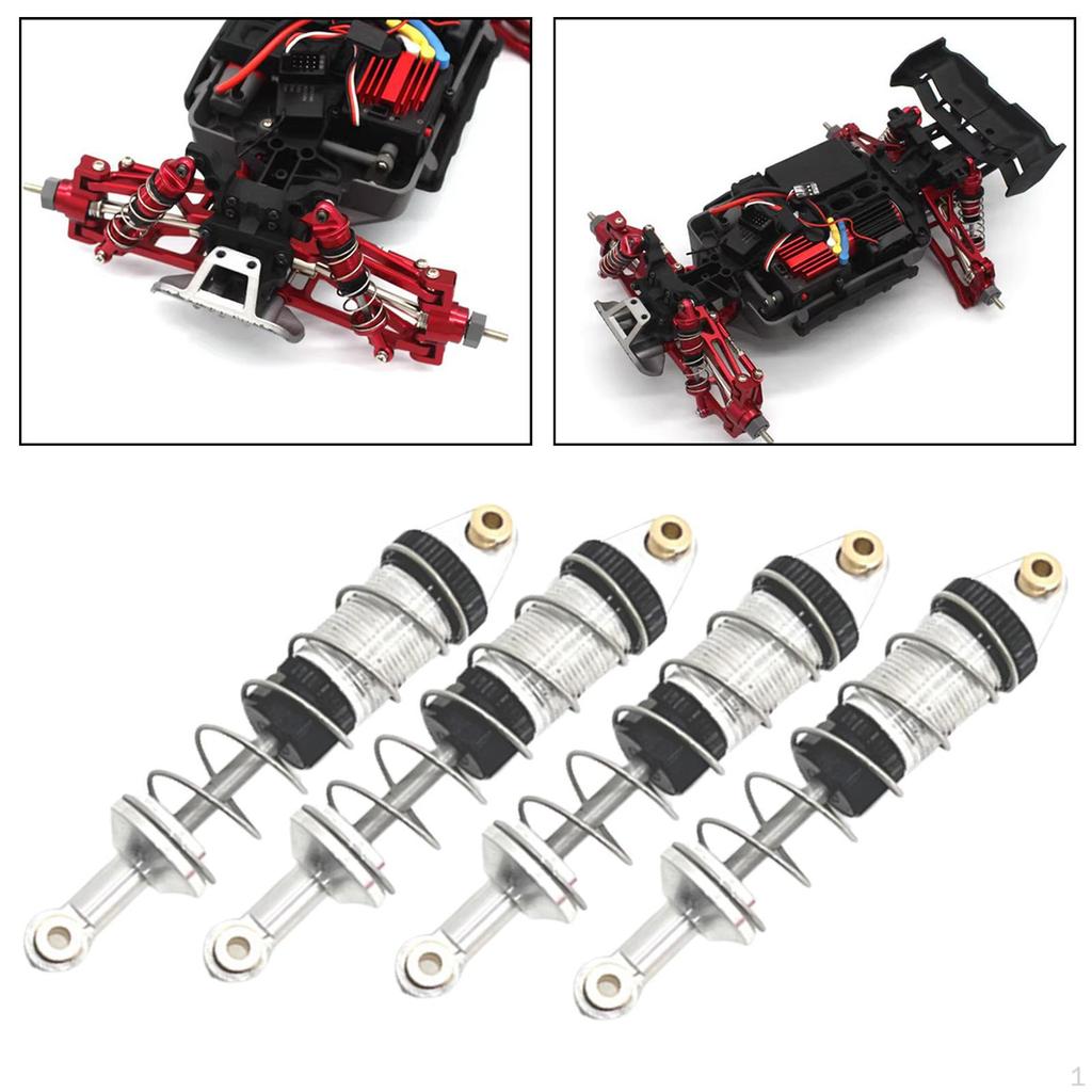 4 Pieces Front and Rear RC Shocks Damper for 16207 16210 H6 1:16 Scale Car Vehicles