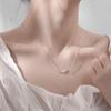 S925 Sterling Silver Necklace for Women Niche Design Simple Elegant Ring Clavicle Chain