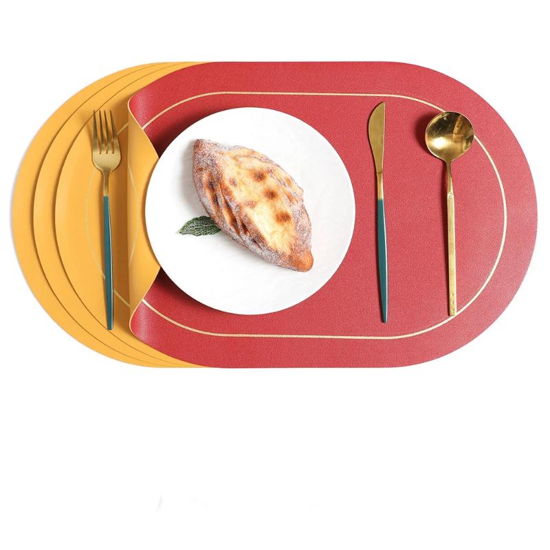 Zweiseitige Tischsets Nordischer Stil Küchen-Esszimmer-Dekor Wasserdicht Fleckenabweisend Platzsets Geschirrunterlage