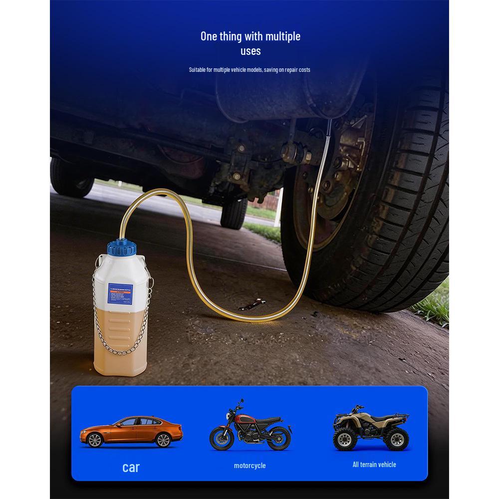 1L Brake Bleeder Kit with 30ml Fluid Extractor for Cars, Motorcycles, and ATVs