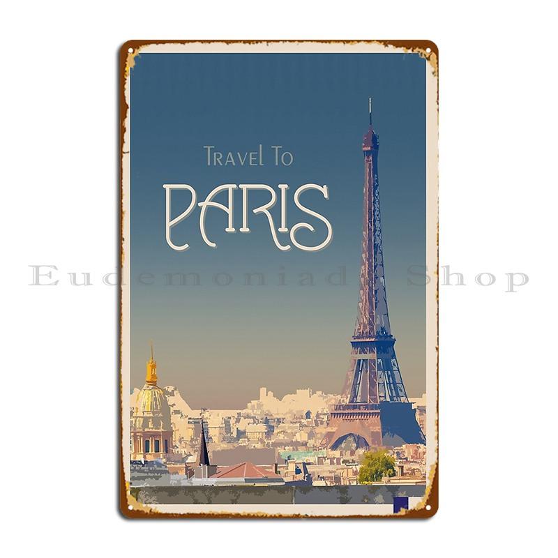 Paris Metal Sign Party Club Wall Decor Character Bar Cave Tin Sign Poster 20X30CM