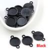 50pcs 8 10mm Inner Size Classic 7 Colors Plated One Sided Single Hanging Simple Style Cabochon Base Setting Charms Pendant