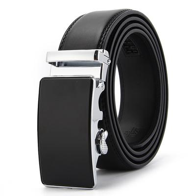Men's Belt  Real Two Layer Cowhide Automatic Buckle  High End Men's Trousers Belt Business