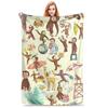 C-Curious George Blanket Quality Super Soft Throw Blanket Winter Decorative Living Room Print Bedspread