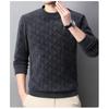 Autumn And Winter Austrian Velvet Velvet Inside And Outside Real Austrian Men'S Thermal Round Neck Bottoming Shirt Jacquard Knitted Sweater 100