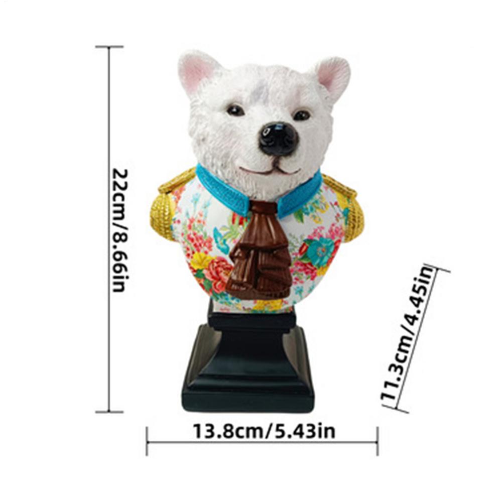 

Bear Statue Indoor Resin Desktop Decor Desktop Animal Sculpture For Bookcase Window Sill Bookshelf Display Cabinet Nightstand білий