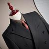 Costume Rayé Premium Double-Boutonnage pour Homme - Revers Pointu, Anti-froissage, Lavable en Machine, Idéal pour le Travail et les Occasions Formelles.