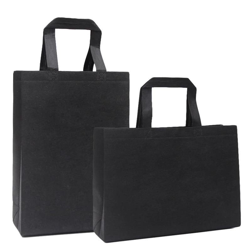 10PCS Colorful NonWoven Reusable Tote Bags  Large Eco Friendly Storage for Shopping Custom Logo (Extra Fee) Cloth Fabric Pouches