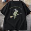 Witch Frog TShirt Unisex Women Funny Halloween Cottagecore Toad Tshirt Casual Round Neck Short Sleeve Unisex Clothes Streetwear Tops