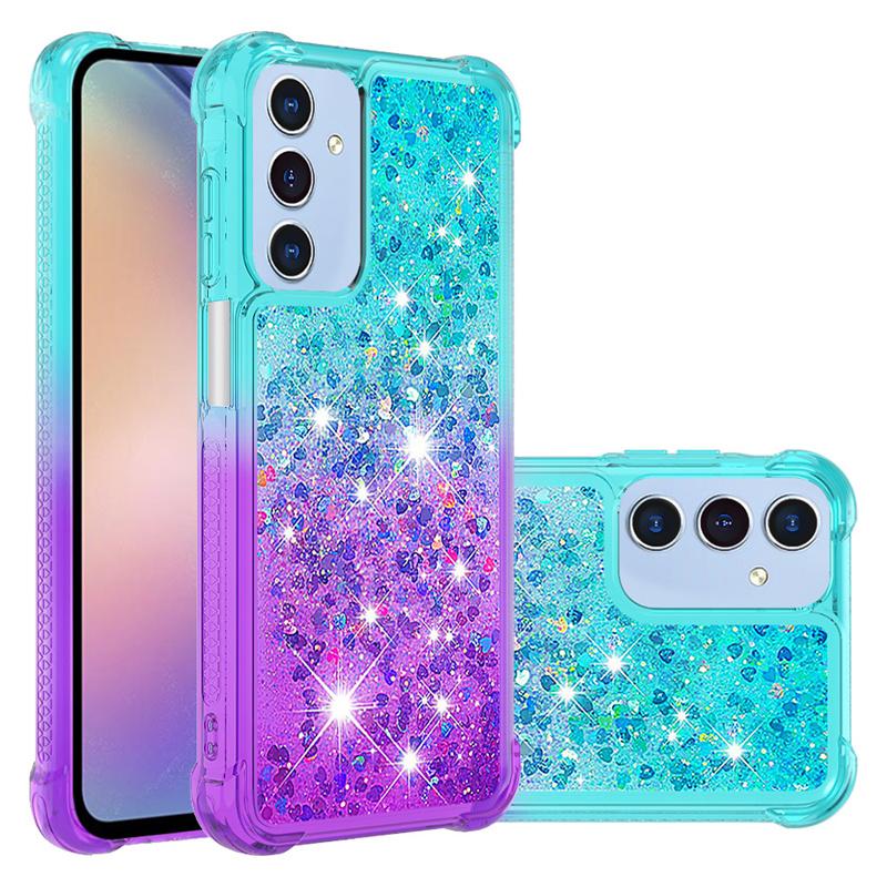Quicksand Case for Samsung Galaxy A17 Glitter Flash Gradient Case for Samsung A16 A15 A14 A13 4G 5G A12 Phone Cover Fundas Coque