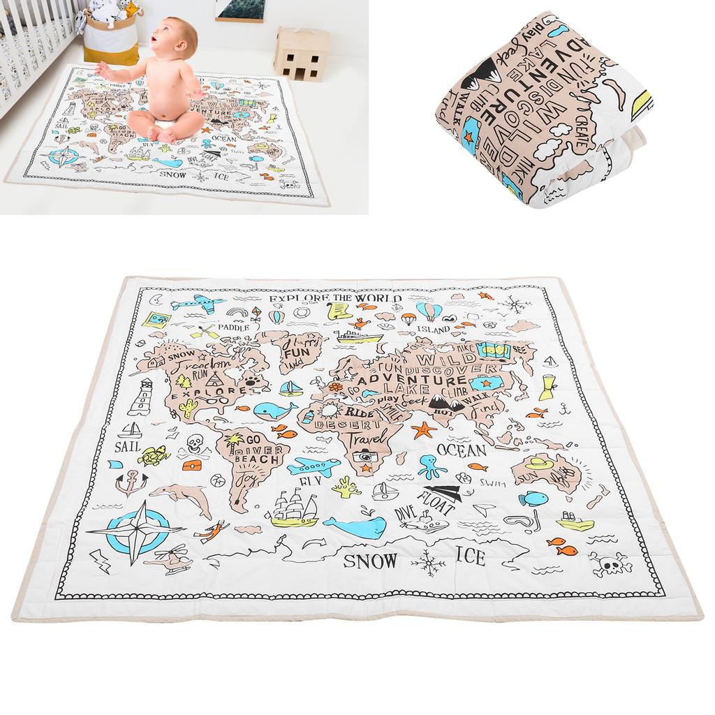 Baby Play Mat Soft Double Sides Baby Kid Crawling Game Adventure Mat for Toddler