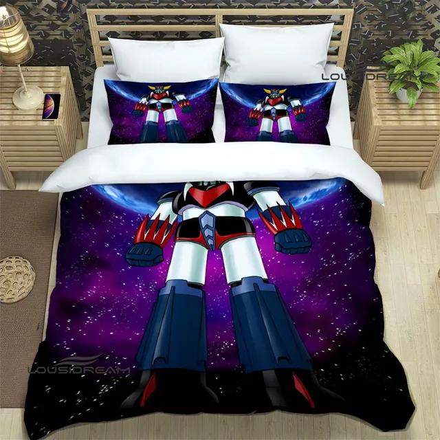 Cartoon GRENDIZER GOLDORAK printed Bedding Sets Duvet cover set Comforter set King Queen Twin Double Size for boys Bed Linen