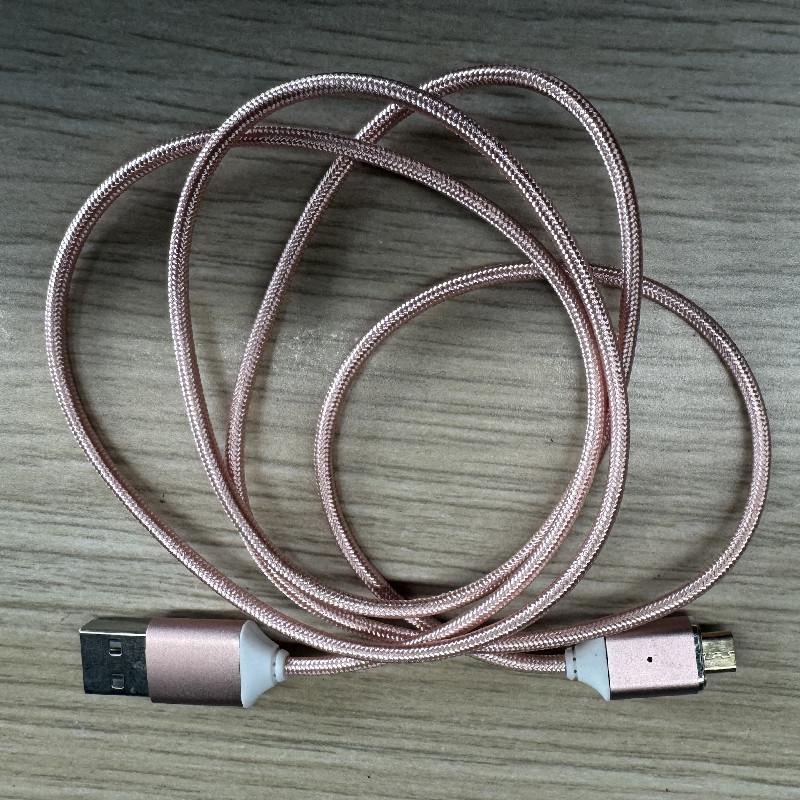

Transparent Pvc Braided Micro Usb Fast Charging Cable For Smartphones Devices Rosegold