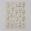 Luxurious 5D Nail Art Stickers Retro Palace Style Imitation Gemstone Nail Decals Crown Necklace Shiny Finish