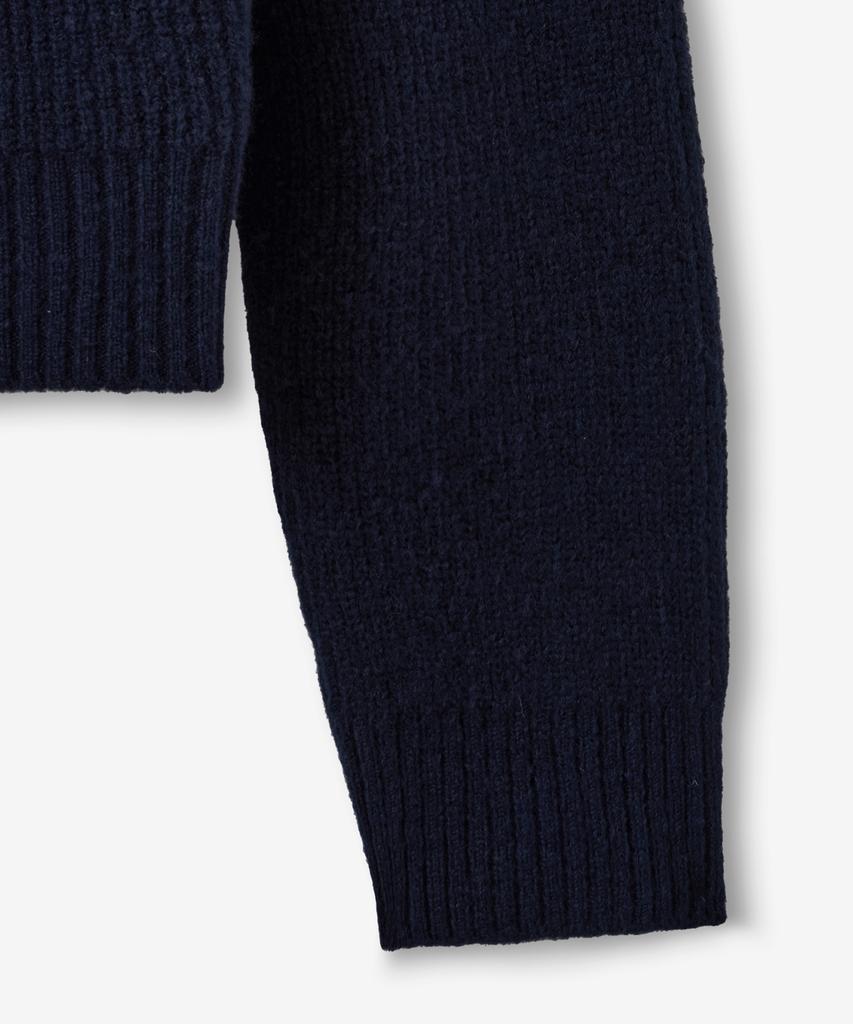BLOND9 Volume Raglan Knit Zip-Up_Navy
