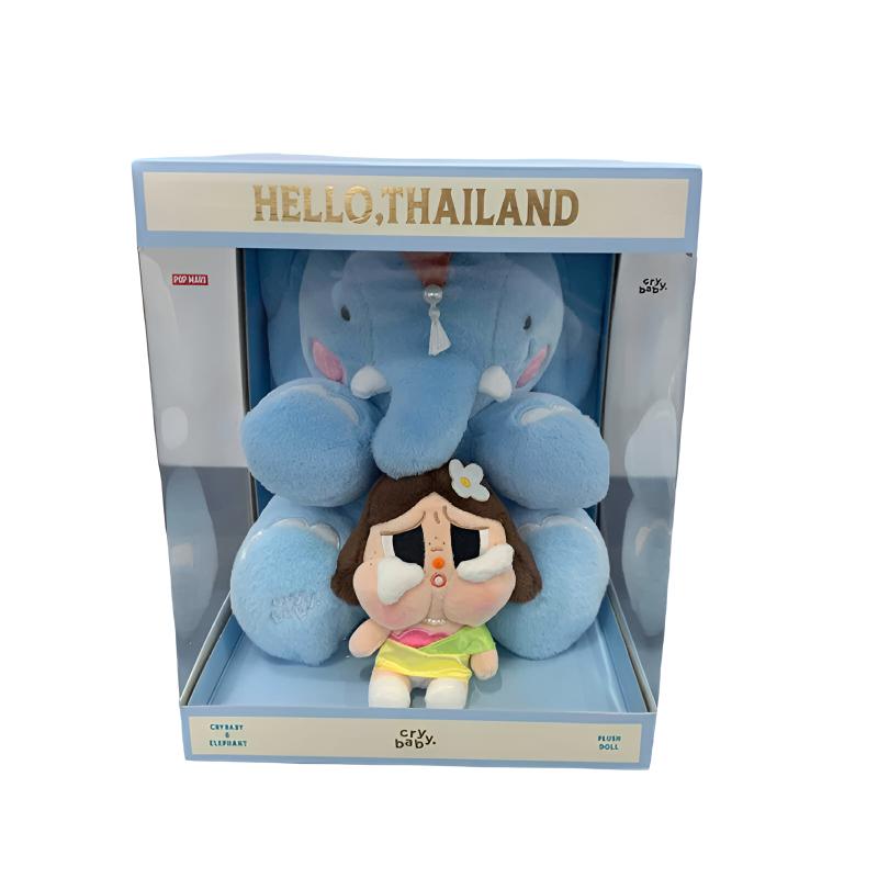 

Новая кукла POP MART Crybaby Crybaby Таиланд Ограниченный выпуск Слон Модные фигурки Средний размер PPMT-2409-0061 Elephant Plush Doll
