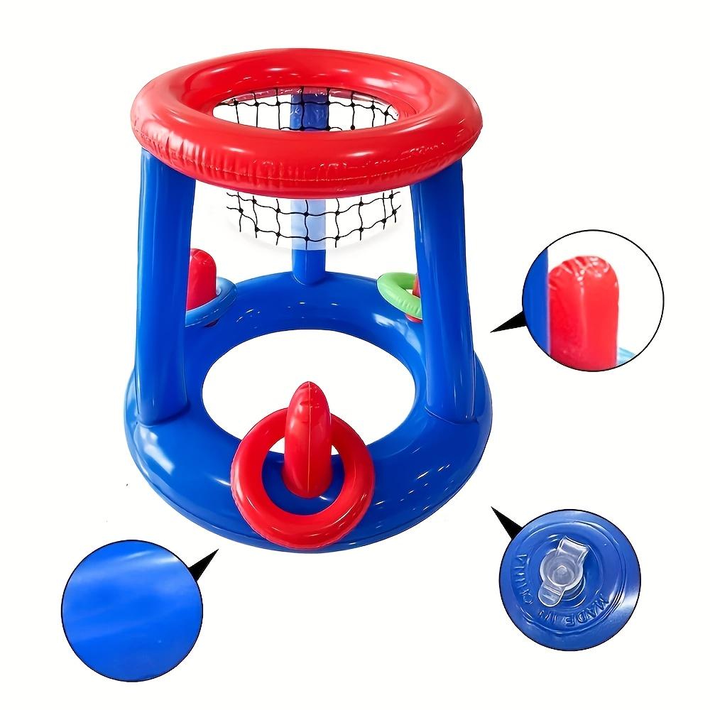 1 Set of Inflatable Basketball Rings Game with Throwing Rings (random Color) Suitable for Swimming Pool Party Sports