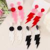 Foreign Trade Lightning Earrings Earrings Fluorescent Color Design Sense Contrast Color Personality Acrylic Earrings Earrings Women
