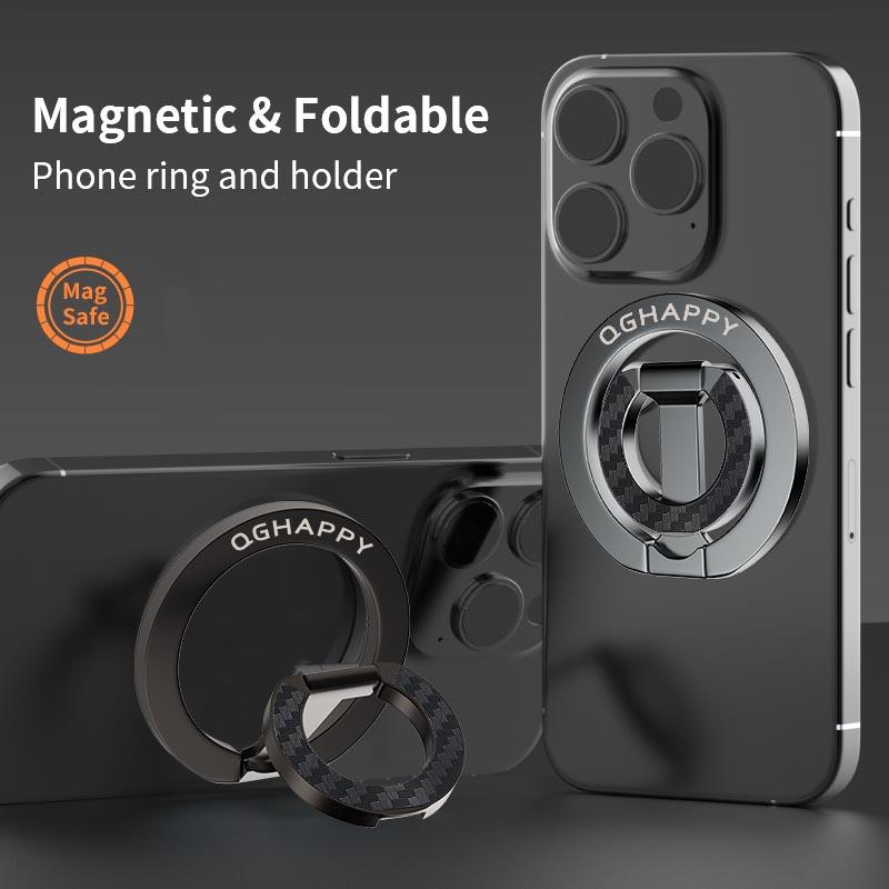 Supporto Anello Magnetico a Doppia Faccia MagSafe per Telefono - Supporto Pieghevole Portatile per Cellulare, Accessori per Telefono, Staffa di Supporto