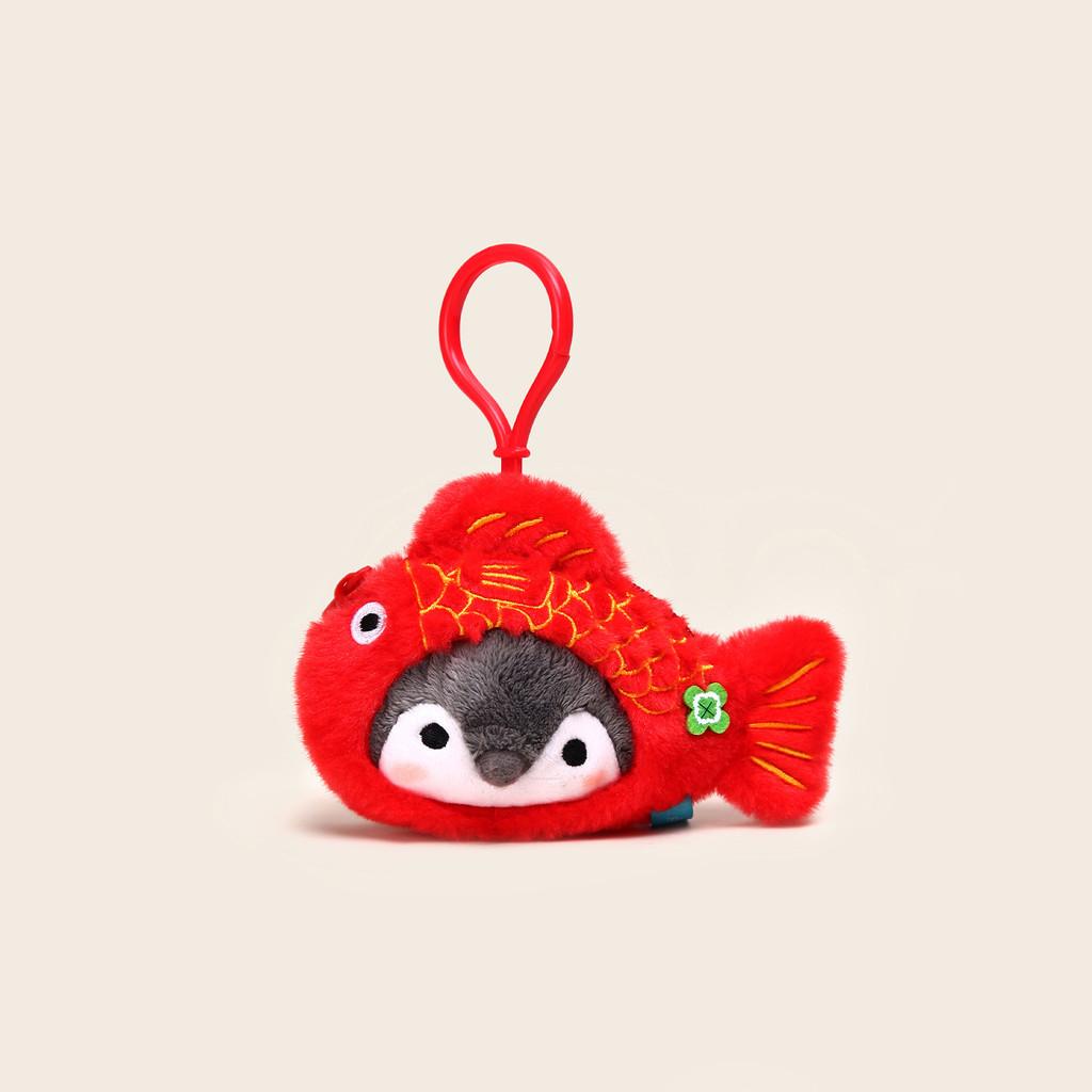 Pinguin Plüsch Schlüsselanhänger mit Weihnachtsmann Koi Eisbär Design für Geschenke und Sammlung