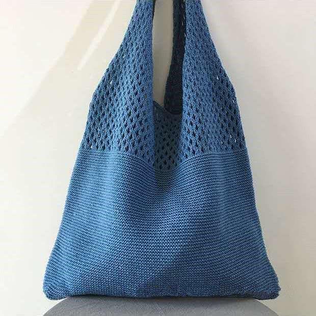 Spring/Summer Hollow Knit Handbag - Versatile Woolen Crossbody for Women