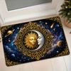 1pc European Vintage Starry Sky Rug Suitable for Entryway, Bedside with Non-Slip Backing, Soft Flannel Floor Mat Suitable for Bedroom,, Room, Machine