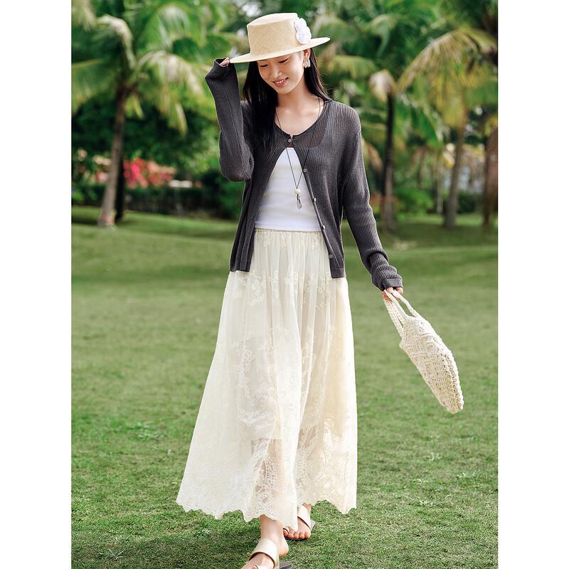

JUZUI Anna & Co. Women s Lightweight Hollow Knit Cardigan S