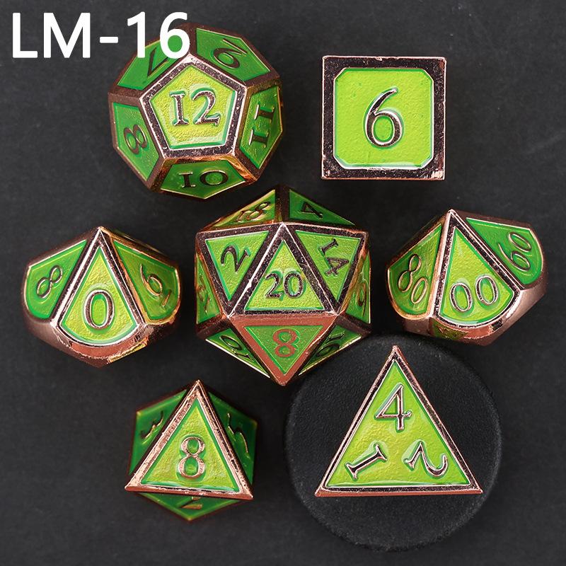 7 Pieces Metal Dices Set DND Polyhedral Solid D&D Dice Set, Used for Role-Playing Games Dungeon and Dragon Dice Games