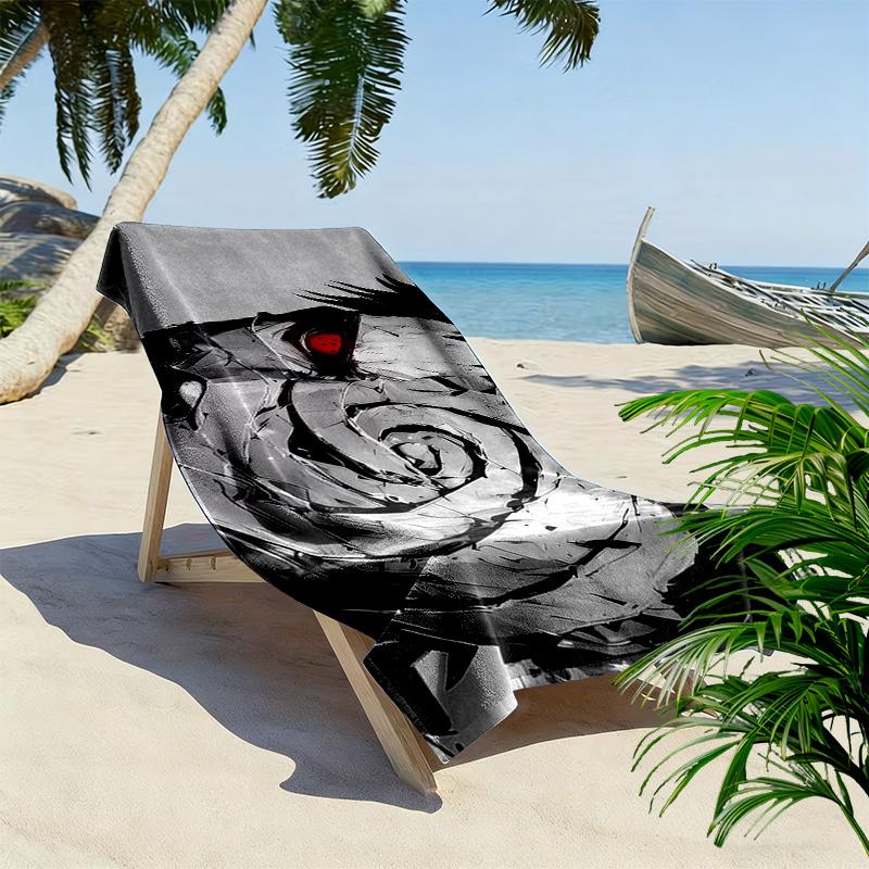 Obito Uchiha Masked Print Beach Towel, Large Soft Quick Dry Towel for Beach Camping Swimming