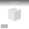 Large Square Storage Box, Plastic Organizer Bin, Stackable with Lid, Cream