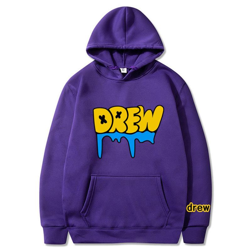 3D Drew House Drip Logo Printed Hoodies Fashionable Casual Sports Long Sleeved Men's and Women's Unisex Hooded Sweatshirts