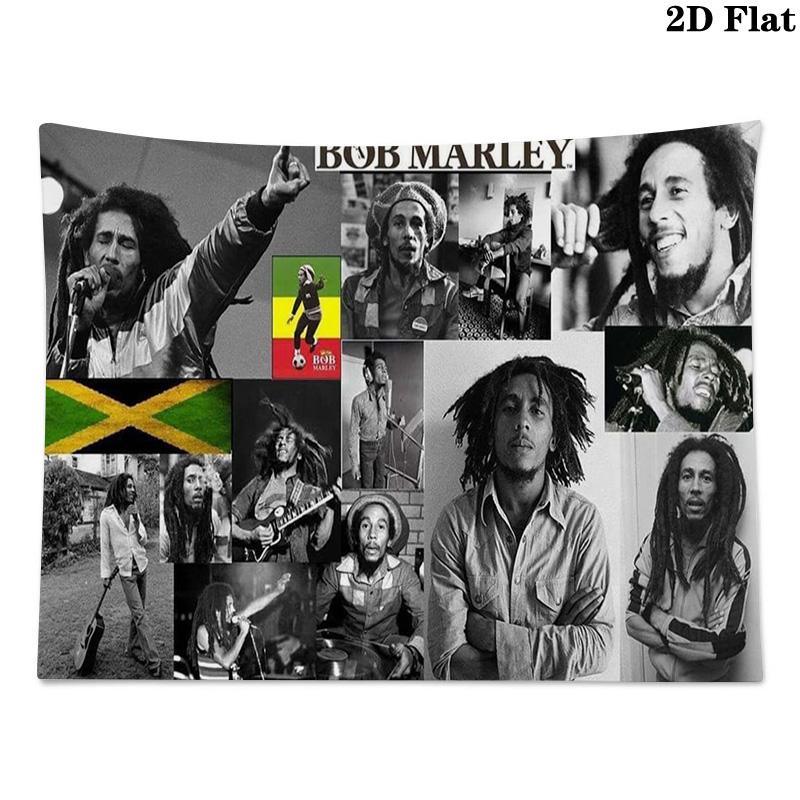 Bob Marley Poster Wall Tapestry Aesthetic Wall Hanging Printed Fabric Blanket Decorative Tapestries for Bedroom Living Room Home Decor